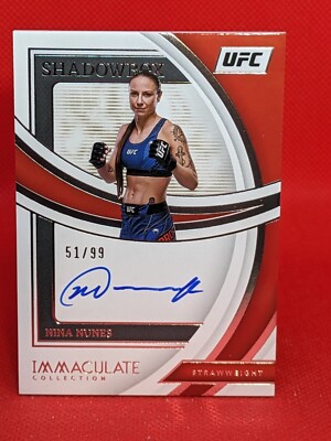 2022 Immaculate Collection UFC Shadowbox Signatures #SSNNS Nina
