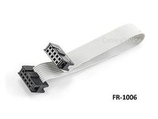 6 inch 10-Pin 2x5-Pin 2.54-Pitch Female 10-wire IDC Flat Ribbon Cable, FR-1006