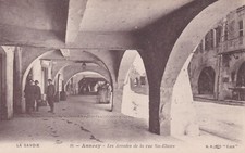 L12B -   CPA   ANNECY - LES ARCADES DE LA RUE SAINTE CLAIRE 
