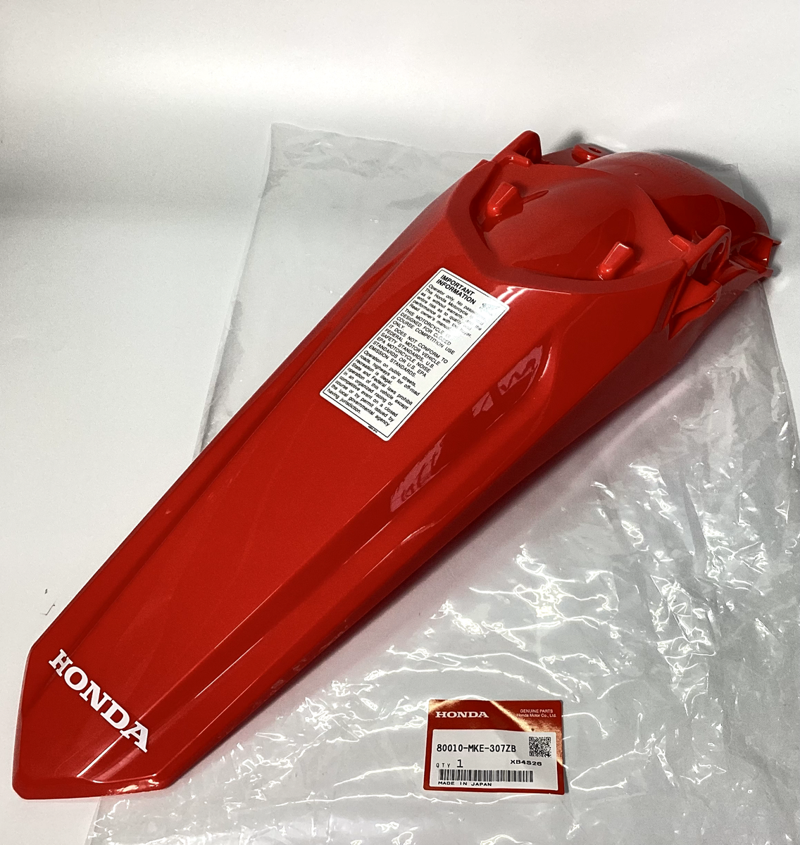 Honda OEM REAR Fender 2022-2024 CRF250R 22-24 CRF250RX 80010-MKE