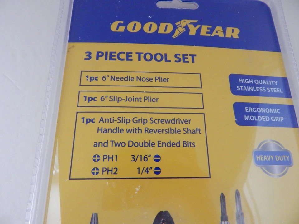 Goodyear 3 Piece 6" Tool Set New - Image 4 of 4