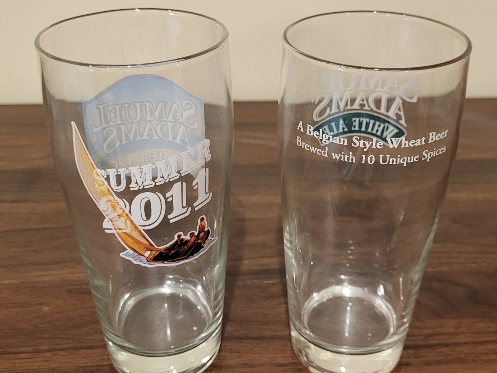 2 Samuel Adams White Ale and Summer Ale 16 oz Beer Glasses eBay