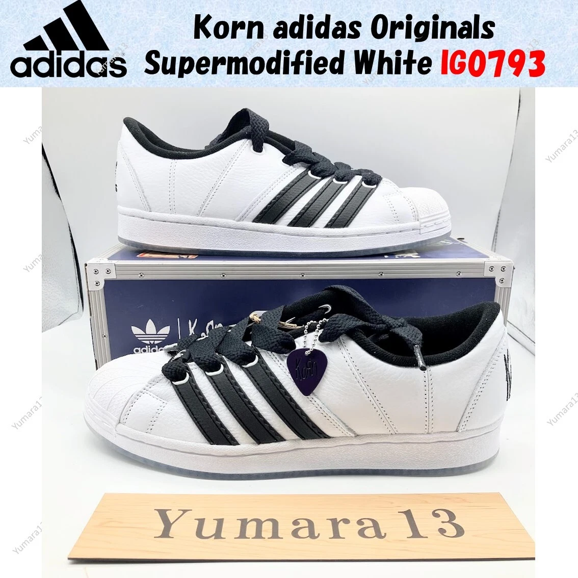 Korn adidas Originals Supermodified White Black White IG0793 US Men s 4 14 New