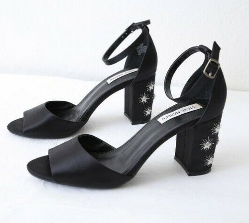 Star Studded Block Heels Ankle Strap 