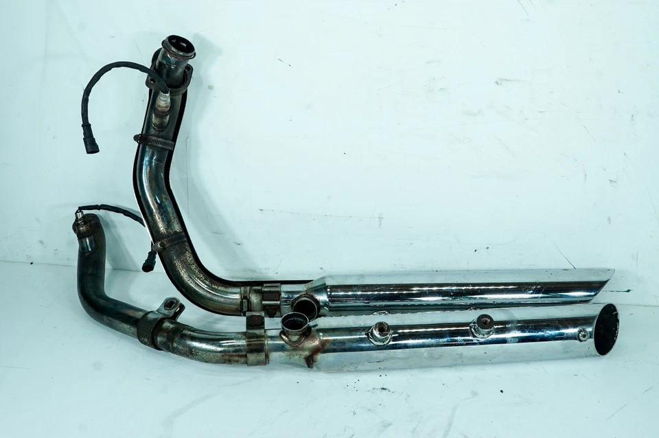 08 Harley Sportster 1200 tubos de escape silenciadores puntos picados arañazos 1309 Foto 2 de 4