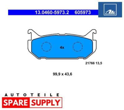 BREMSBELAGSATZ, SCHEIBENBREMSE FÜR MAZDA 626 EUNOS 500 MX-6 ATE 13.0460-5973.2