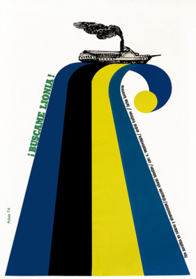 Movie Poster Find me LIONIA.Soviet Avant Garde art.Russian Lebediev cinema art..