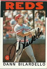 1986 Topps DANN BILARDELLO Signed Card autograph REDS EXPOS #1 PICK