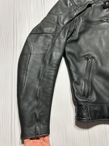 Chaqueta de Cuero Harley Davidson Calavera Reflectante Rara Talla M - Imagen 18 de 24