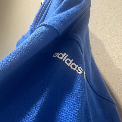 Adidas Mens MUFC 1Manchester United OG Hoodie Blue Asian Sizing