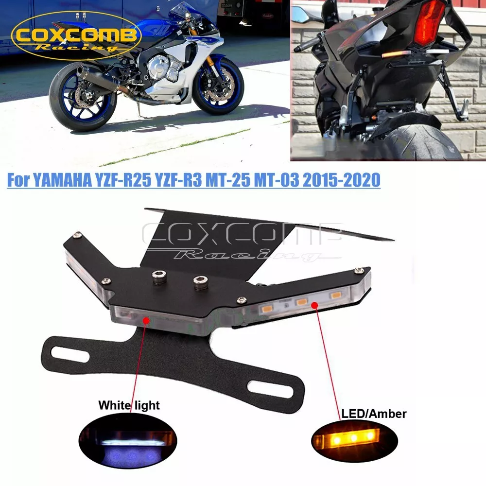 Tail Tidy Fender Eliminator Kit w LED For 14 20 Yamaha MT 03 MT25