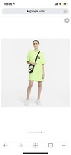 Nike Wash Effect Short Sleeved Dress - Green