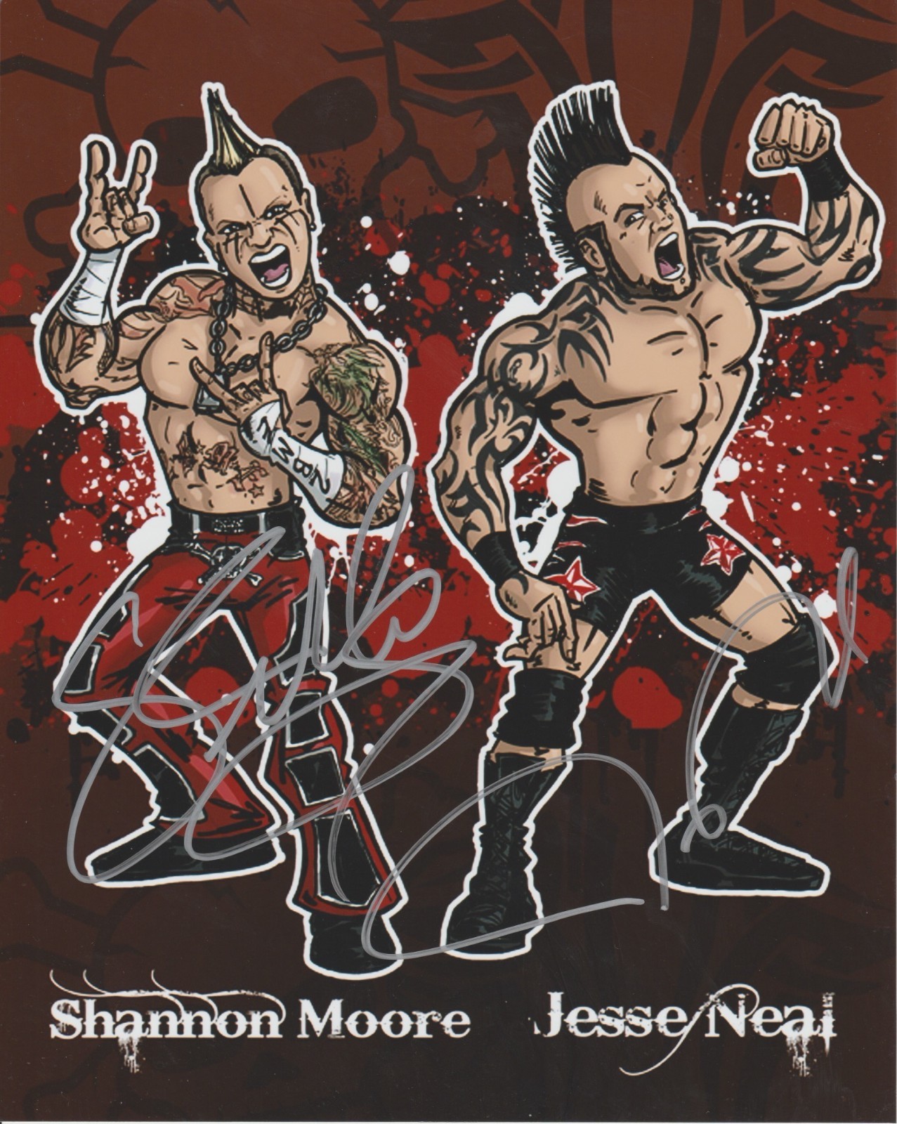 Ink Inc dual authentic signed autographed 8x10 photograph holo COA