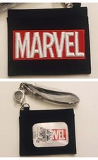 Marvel Japan Retractable Lanyard ID Badge Holder/Wallet Black/ Red Logo