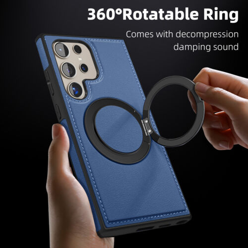Custodia magnetica in pelle per Samsung S24 Ultra S23 S22 Mag Safe supporto 360° cover - Foto 36 di 54