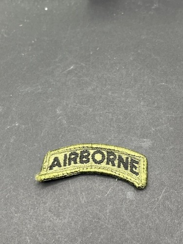 Army Rocker Tab US Army Airborne Rocker Tab Green Sew On Uniform Patch Olive Drab | eBay