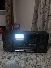 Soundesign 4873 Boombox TV Radio Cassette Stereo Sound Design Partially Working