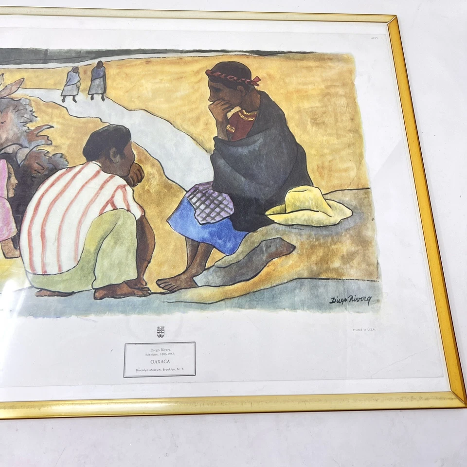Diego Rivera Oaxaca Museo Brooklyn Impresión de Arte Enmarcado Obra de Arte Impresa en EE. UU. Foto 3 de 4