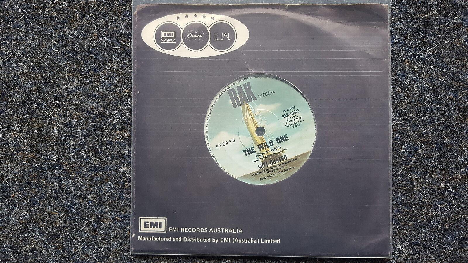 7"" Single Vinyl Suzi Quatro - The wild one AUSTRALIA [Rock Version & Slow Versio