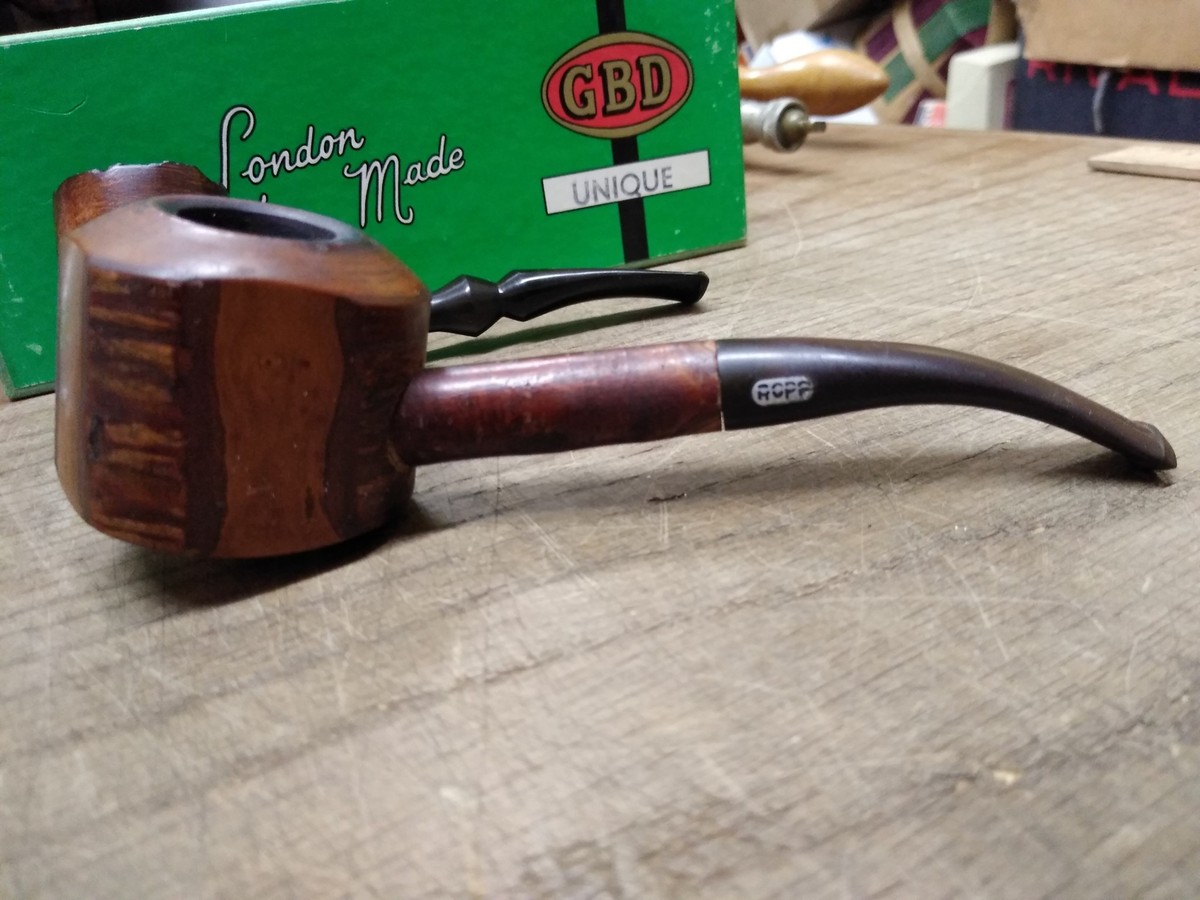 Vtg ROPP De Luxe 804 Half Bent Cherrywood France Smoking Tobacco