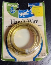 1 Roll Copper 14 ga. 17 Foot Roll Craft Anchor Wire Soft Jewelry Brass