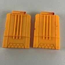 Nerf N-Strike Elite Soft Dart Clip Ammo 6 Round Holder Magazine Yellow Lot of 2