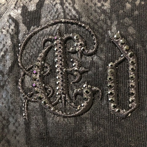 Vestido túnica para mujer Ed Hardy vintage Y2K negro ostentoso talla XL piel de serpiente mini - Imagen 9 de 20