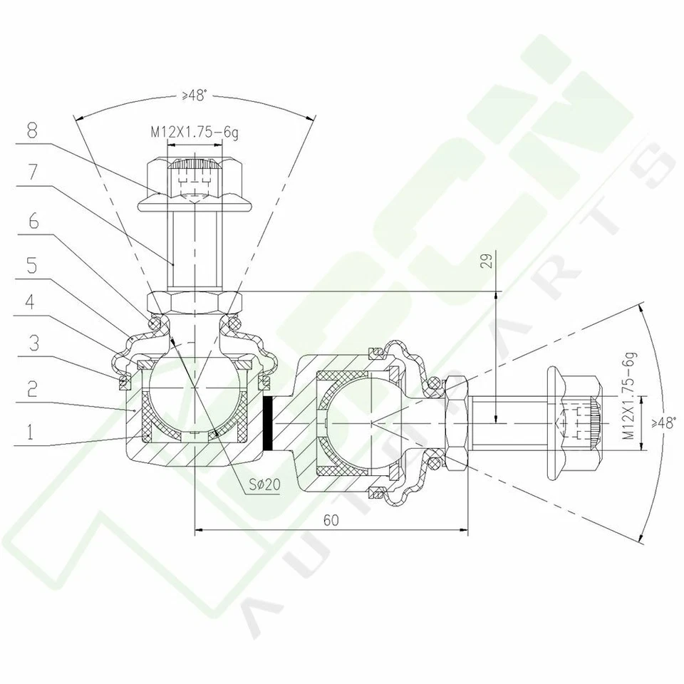 2pc Front Stabilizer Sway Bar End Links Kit for Chrysler Cirrus 1995-2000 Foto 2 de 4