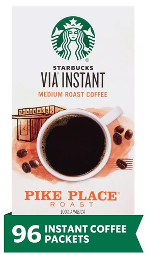 12 Boxes- Starbucks via Instant Coffee Med Roast Packets — Pike Place Arabica - Picture 2 of 12
