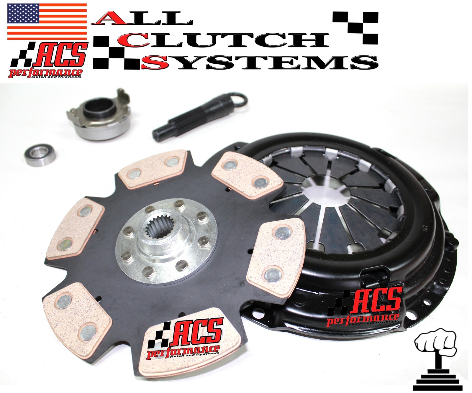 ACS STAGE 4 CLUTCH KIT+HD FLYWHEEL 19891991 HONDA CIVIC 1.5L 1.6L D15