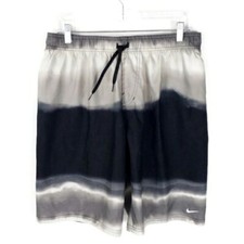 Nike Optic Halo Horizon Swim Volley Trunks Black Ombre Tie Dye Mens Large NWT