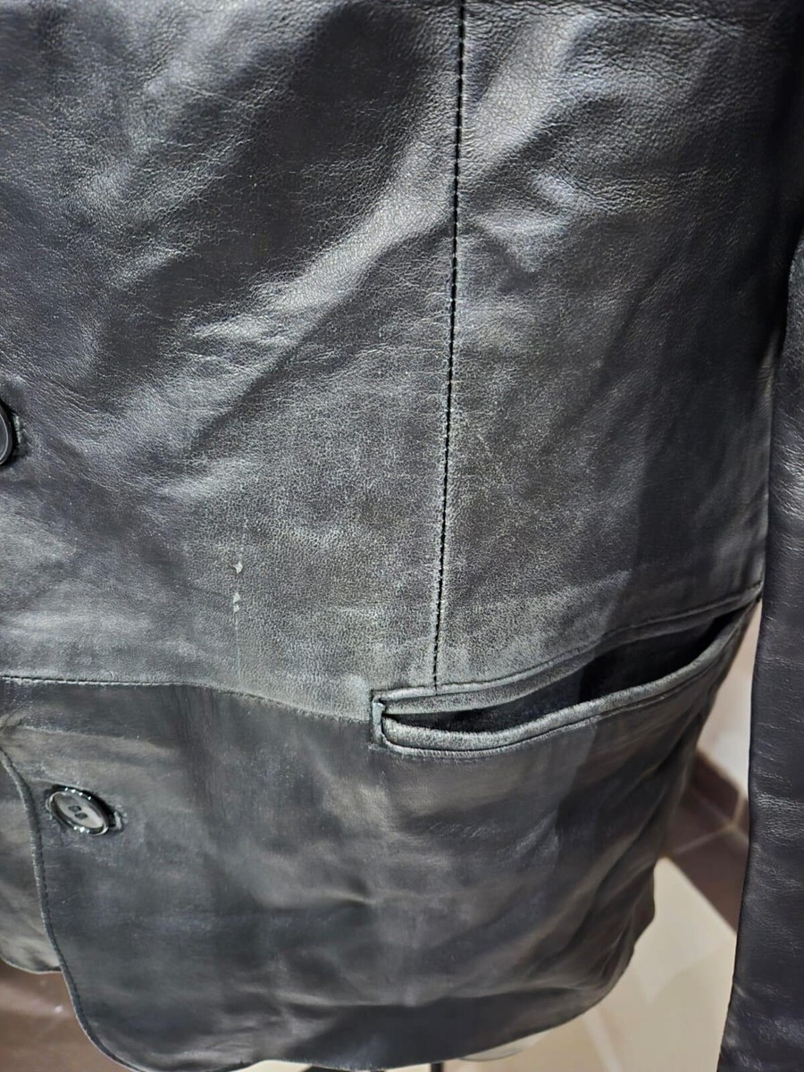 1957 FIRENZE レザー ライダース ジャケット USED 1957 Florence Jacket in Real Leather Used Men Size 50 Black