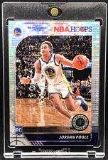 Jordan Poole Panini NBA Hoops Premium Stock Silver Pulsar Prizm Rookie Card Mint