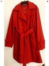 Platinum Women's Size Xl Dark Red Wool Blend Coat