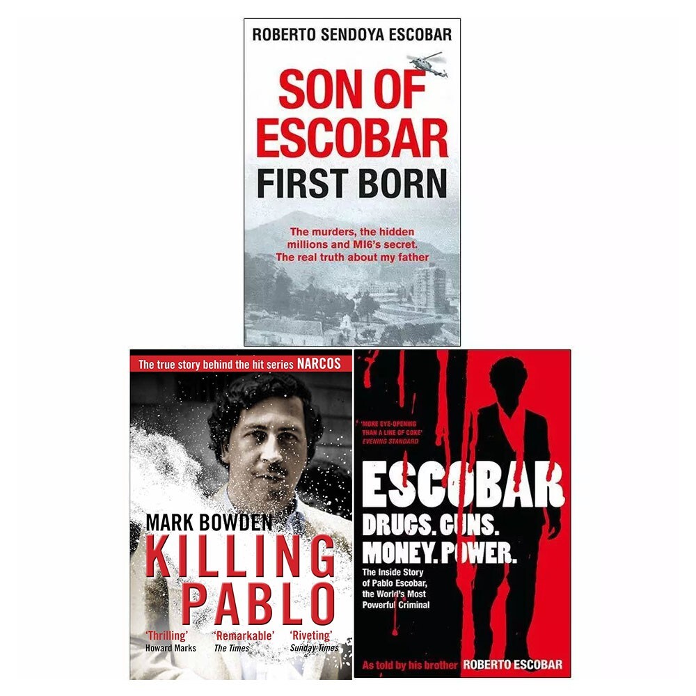 Son of Escobar First Born, Killing Pablo Mark Bowden, Escobar 3 Books Set