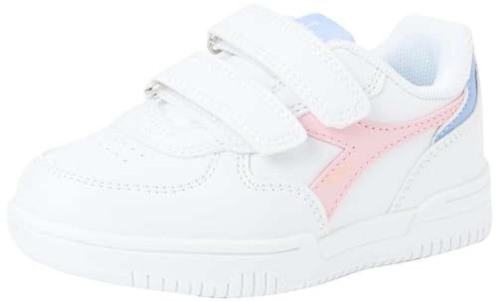 (TG. 24.5 EU) Diadora Raptor Low TD, Scarpe da Ginnastica, Wht/Almond Blossom/Hy
