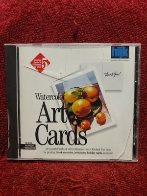 Shelf00N tested VINTAGE PC GAME/SOFTWARE~watercolor  art cards