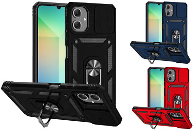 For Samsung Galaxy A06 Camera Push Stand Hybrid Case Phone Cover