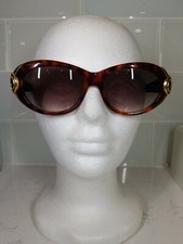 Vintage Emmanuelle Khanh Paris EK114 BOC 18 Gold Tortoise Black Sunglasses