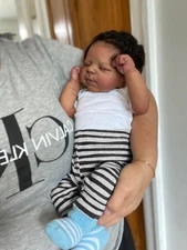 Zero Pam Black Reborn Baby Dolls 18 Inch Realistic Baby Doll Silicone Babies ...