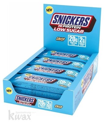 (EUR 45,38/kg) Snickers - Low Sugar CRISP High Protein Bar Riegel Karton 12x 55g