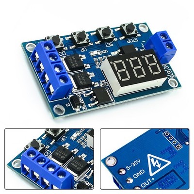 DC12V 24V Dual MOS LED Digital Delay Controller Trigger Cycle Timer Delay Switch