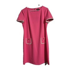 Women's Pink Tommy Hilfiger Size 12 Barbie Pink Sheath Dress NWT Preppy Business