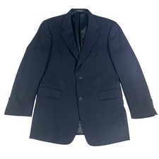 Austin Reed Mens 40R Navy Blue Two Button Blazer Sport Coat Notch Lapels Italy