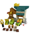 Vintage Fisher-Price Little People Lift And Load Depot & Accessories - Works