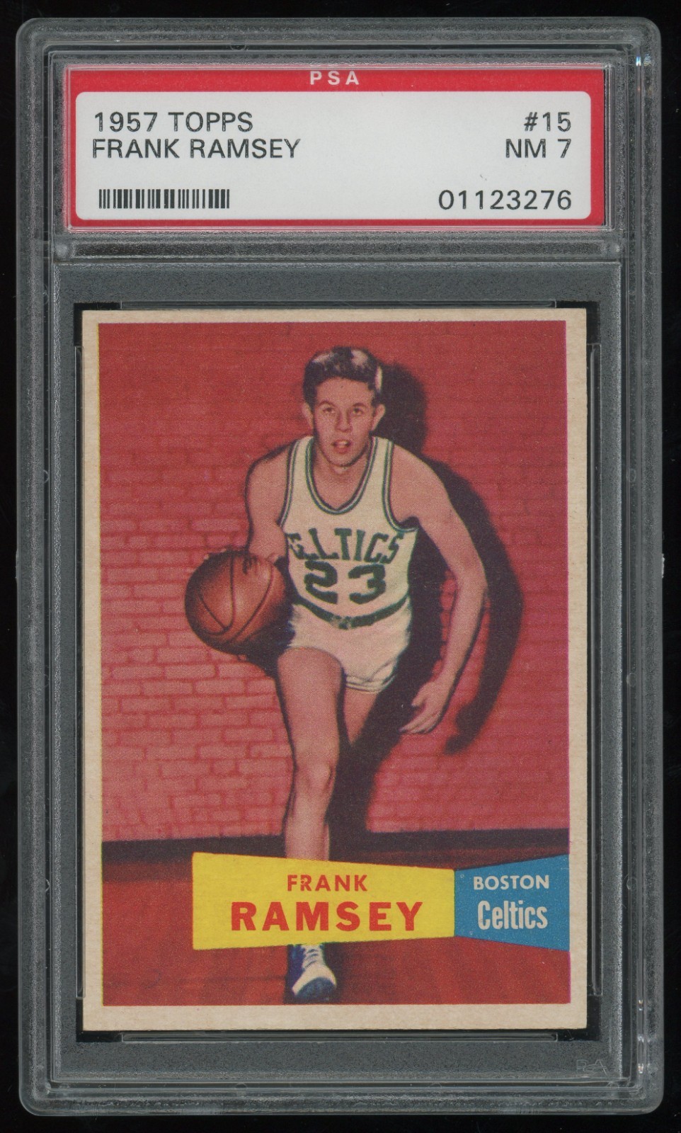 1957-58 Topps Frank Ramsey Rookie #15 PSA 7 - Boston Celtics - HOF RC