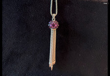 David Yurman 13mm Cable Berries Necklace- Rhodolite Garnets,Sterling Silver