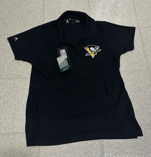 Pittsburgh Penguins Antigua Black Polo Xs New...
