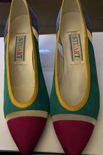 Stuart Weitzman  Women's 8.5M Multicolor Suade Leather Pumps 3” Heel