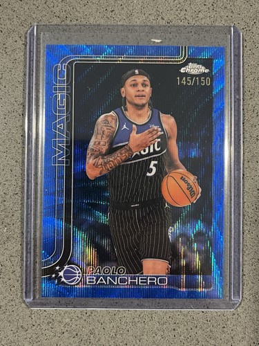 2025-26 Topps Chrome - Paolo Banchero #140 Blue RayWave Refractor /150